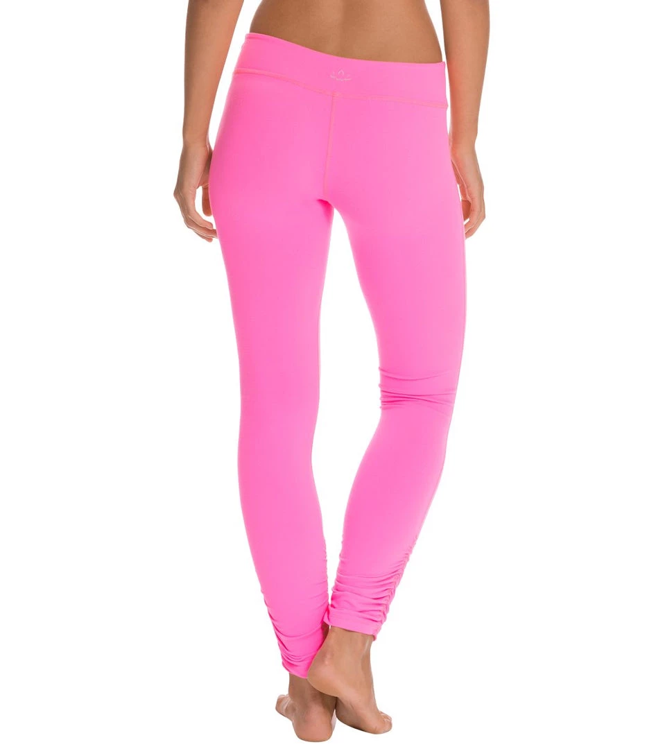 Beyond Yoga Women's Essential Gathered Yoga Leggings Shocking Pink 5 Beyond Yoga Women's Essential Gathered Yoga Leggings Shocking Pink