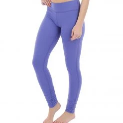 Beyond Yoga Women's Essential Gathered Yoga Leggings Deep Lilac CLOTHING