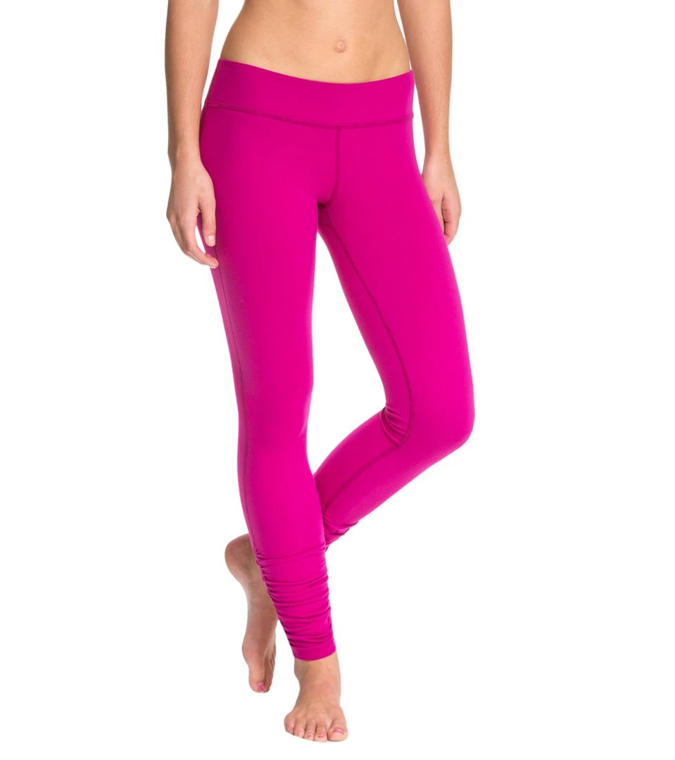 Beyond Yoga Women's Essential Gathered Yoga Leggings Sangria CLOTHING 7 Beyond Yoga Women's Essential Gathered Yoga Leggings Sangria CLOTHING