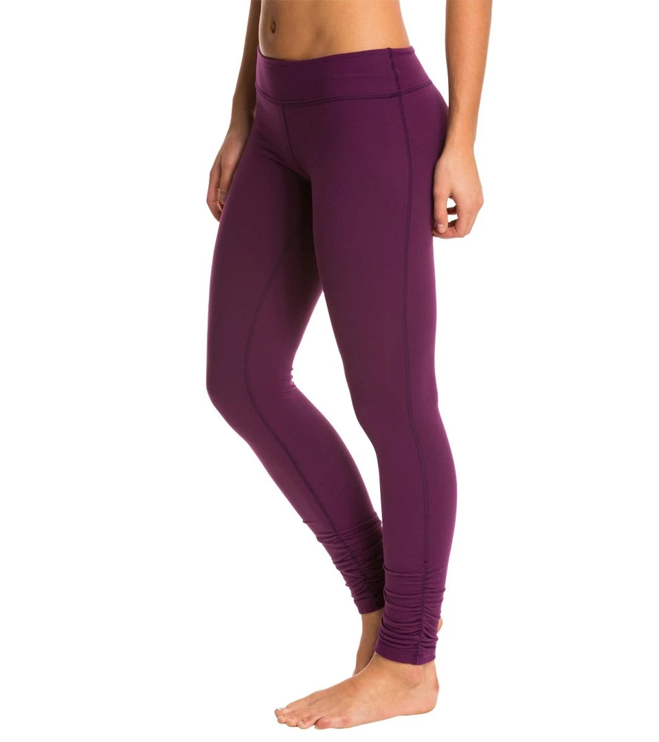 Beyond Yoga Women's Essential Gathered Yoga Leggings Imperial Violet 4 Beyond Yoga Women's Essential Gathered Yoga Leggings Imperial Violet