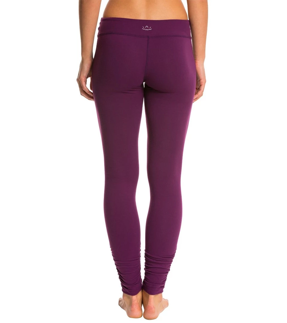 Beyond Yoga Women's Essential Gathered Yoga Leggings Imperial Violet 5 Beyond Yoga Women's Essential Gathered Yoga Leggings Imperial Violet