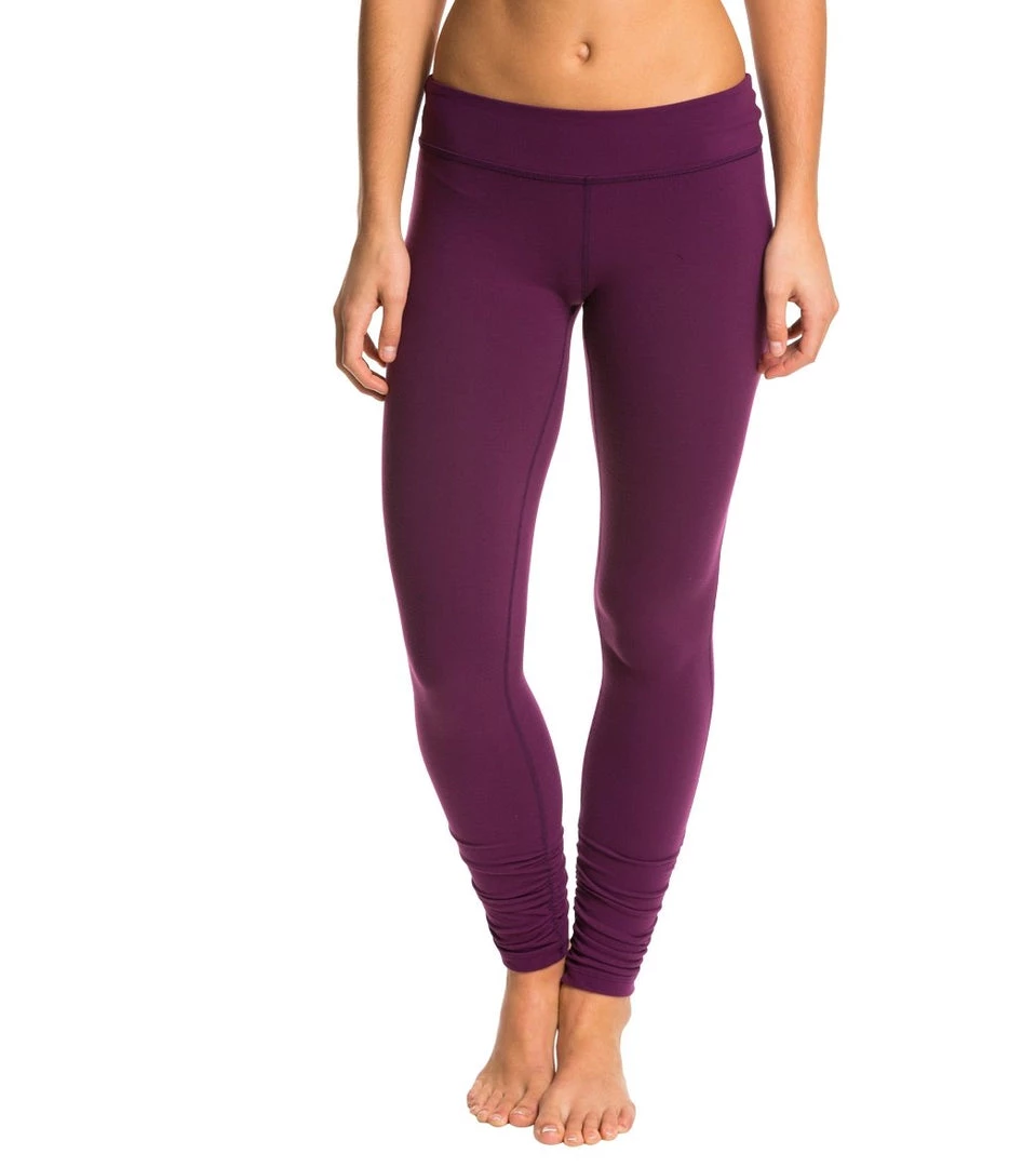 Beyond Yoga Women's Essential Gathered Yoga Leggings Imperial Violet 8 Beyond Yoga Women's Essential Gathered Yoga Leggings Imperial Violet