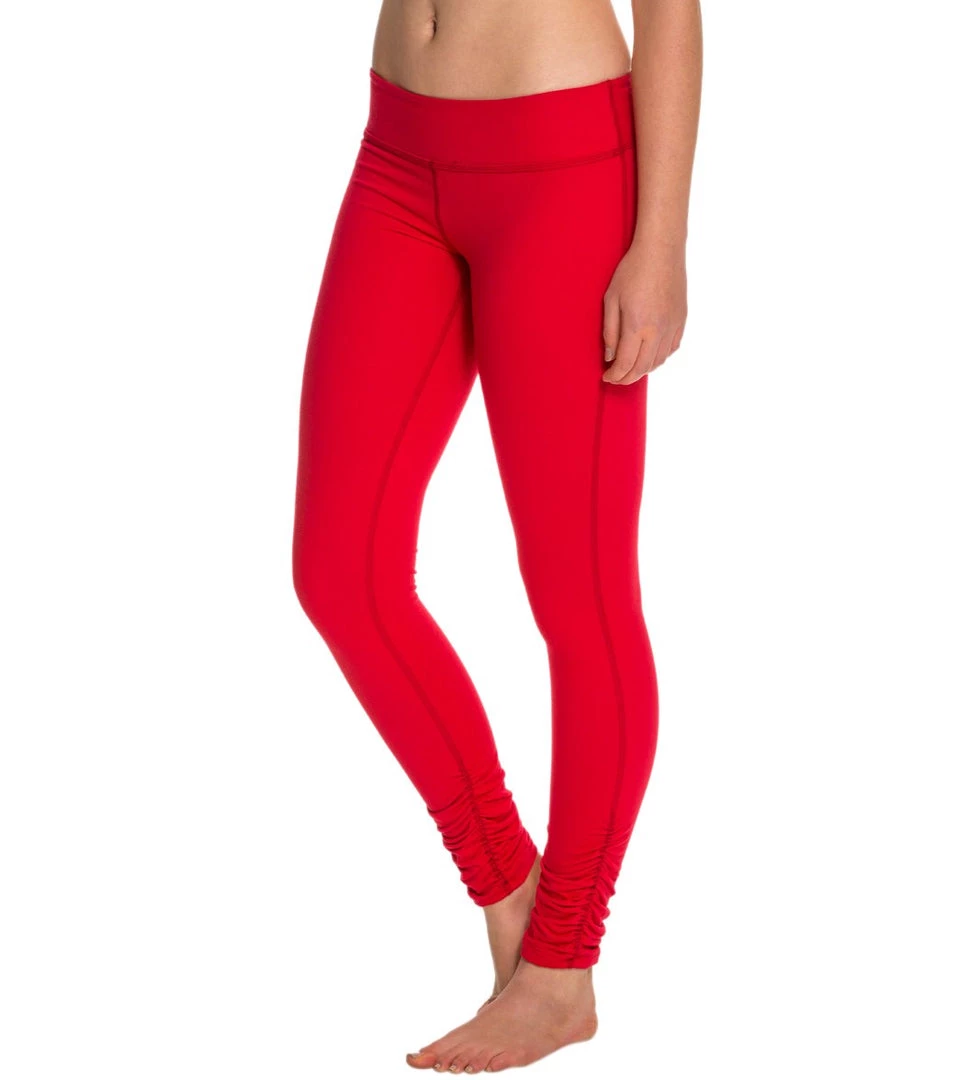 Beyond Yoga Women's Essential Gathered Yoga Leggings Crimson Red CLOTHING 4 Beyond Yoga Women's Essential Gathered Yoga Leggings Crimson Red CLOTHING