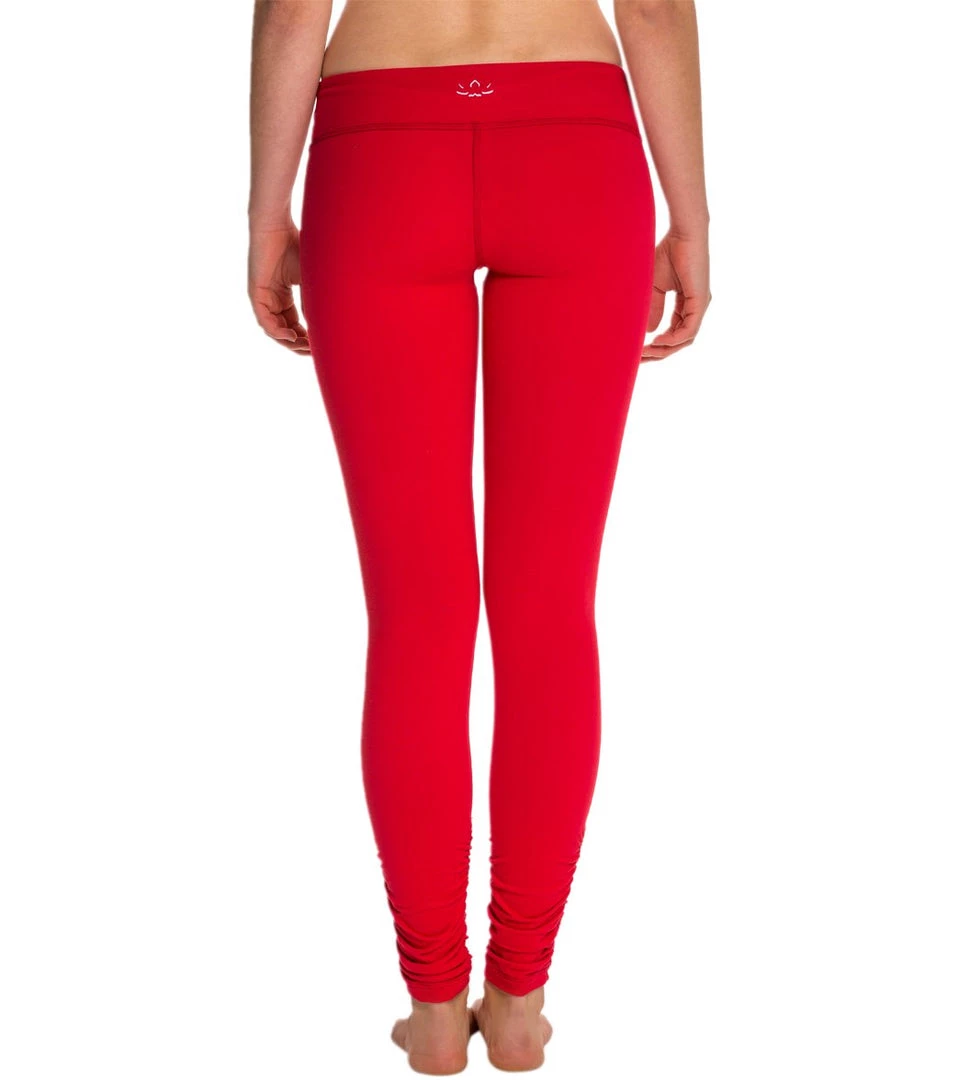 Beyond Yoga Women's Essential Gathered Yoga Leggings Crimson Red CLOTHING 5 Beyond Yoga Women's Essential Gathered Yoga Leggings Crimson Red CLOTHING