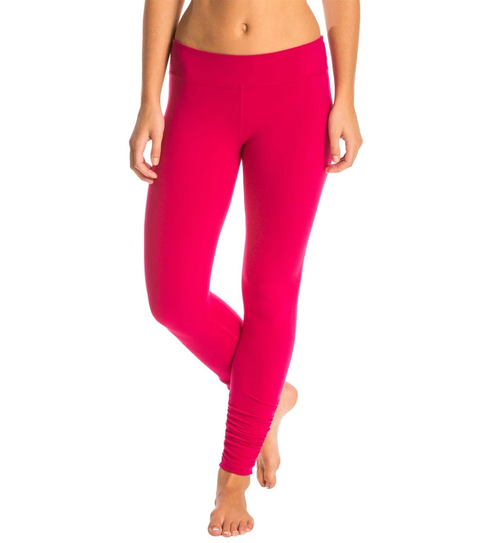 Beyond Yoga Women's Essential Gathered Yoga Leggings Wildberry CLOTHING 3 Beyond Yoga Women's Essential Gathered Yoga Leggings Wildberry CLOTHING