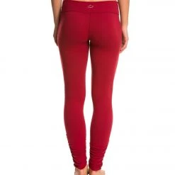 Beyond Yoga Women's Essential Gathered Yoga Leggings Garnet Red 10 Beyond Yoga Women's Essential Gathered Yoga Leggings Garnet Red