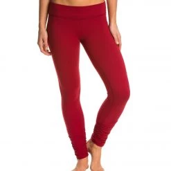 Beyond Yoga Women's Essential Gathered Yoga Leggings Garnet Red 13 Beyond Yoga Women's Essential Gathered Yoga Leggings Garnet Red