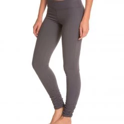 Beyond Yoga Women's Essential Gathered Yoga Leggings Steel