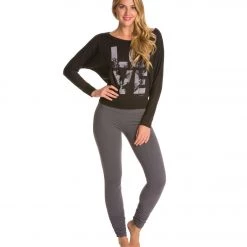 Beyond Yoga Women's Essential Gathered Yoga Leggings Steel 11 Beyond Yoga Women's Essential Gathered Yoga Leggings Steel