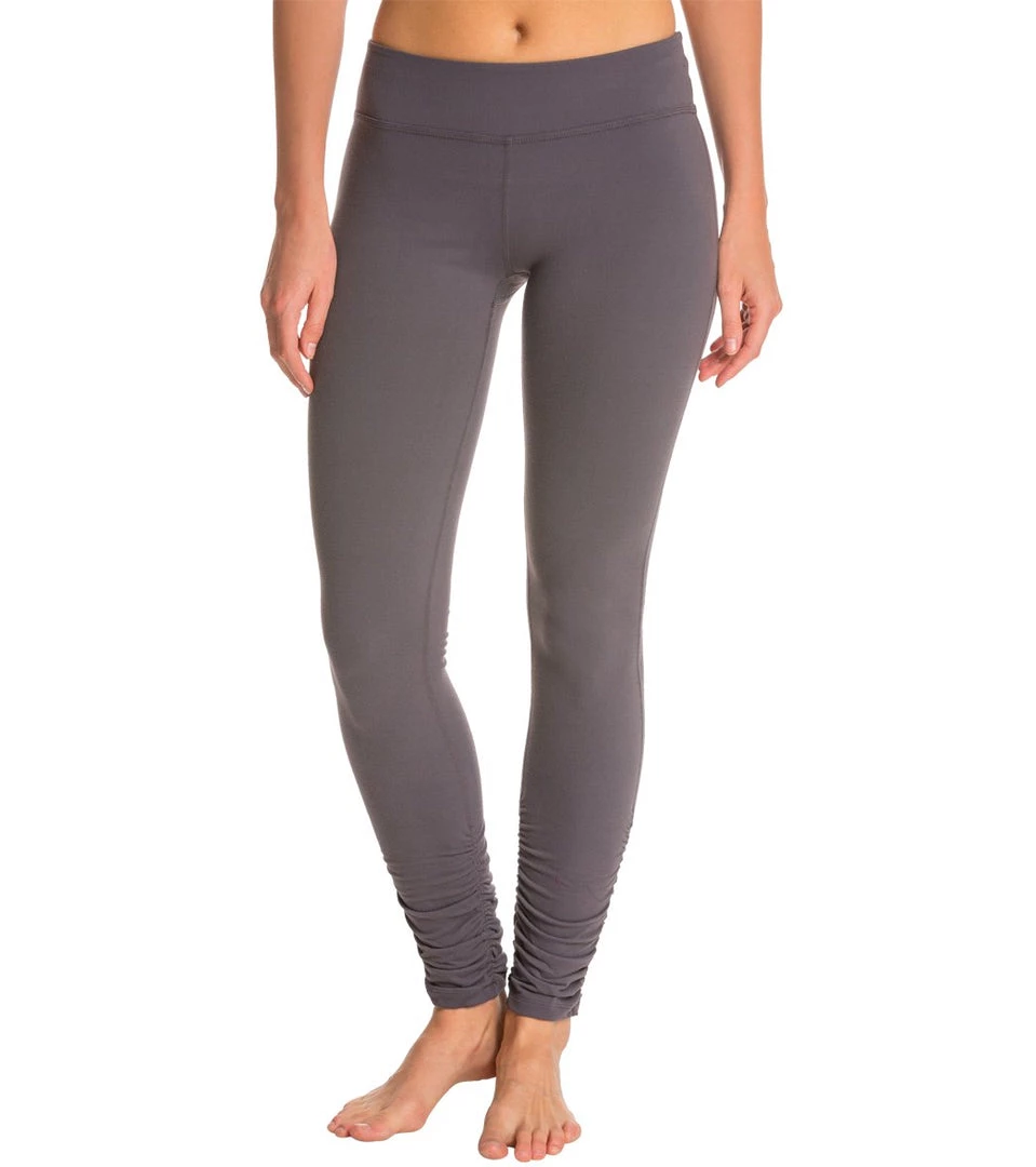 Beyond Yoga Women's Essential Gathered Yoga Leggings Steel 8 Beyond Yoga Women's Essential Gathered Yoga Leggings Steel