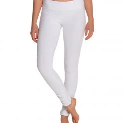CLOTHING Beyond Yoga Women's Essential Gathered Yoga Leggings White 11 CLOTHING Beyond Yoga Women's Essential Gathered Yoga Leggings White