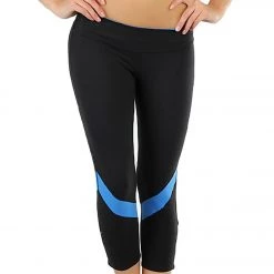 Beyond Yoga Women's V-Stripe Legging Black/Riviera 7 Beyond Yoga Women's V-Stripe Legging Black/Riviera