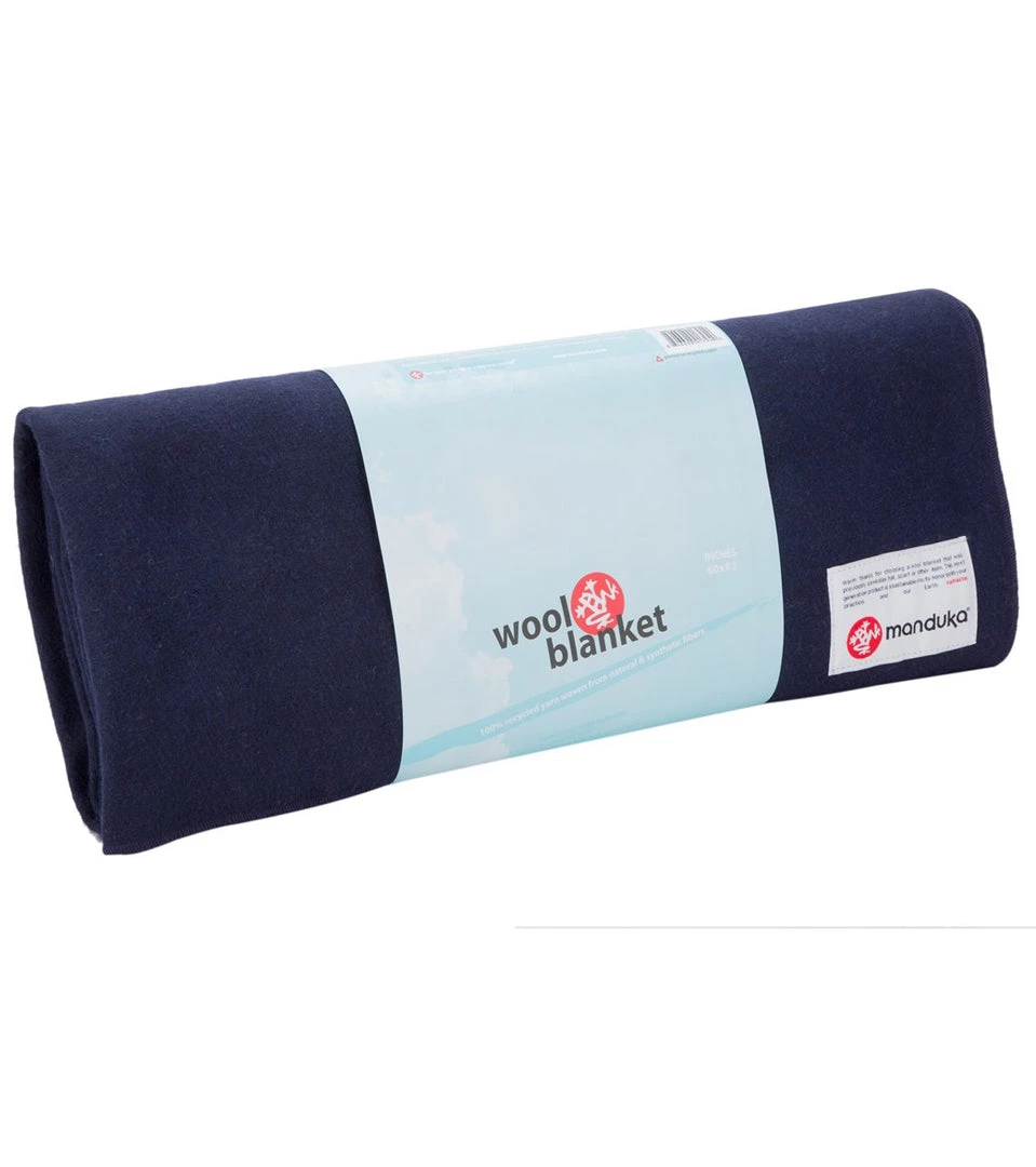 YOGA MATS & PROPS Manduka Recycled Wool Yoga Blanket Midnight 6 YOGA MATS & PROPS Manduka Recycled Wool Yoga Blanket Midnight