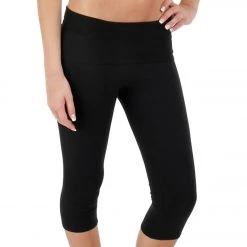 Beyond Yoga Women's Eco Fold Over Capri Black CLOTHING 11 Beyond Yoga Women's Eco Fold Over Capri Black CLOTHING