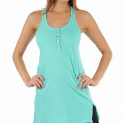 CLOTHING Beyond Yoga Women's Henley Tank Tunic