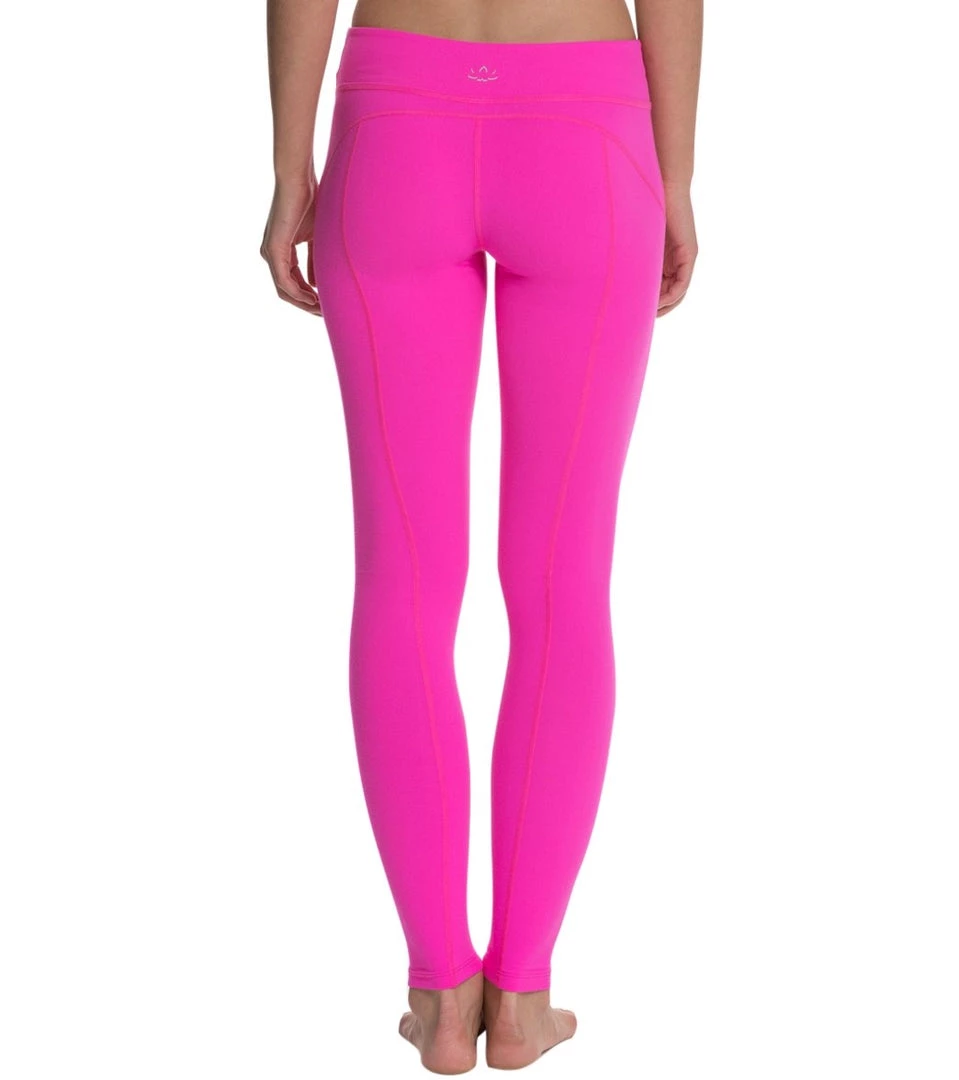 CLOTHING Beyond Yoga Women's Side Panel Long Yoga Leggings Pink Flame 5 CLOTHING Beyond Yoga Women's Side Panel Long Yoga Leggings Pink Flame