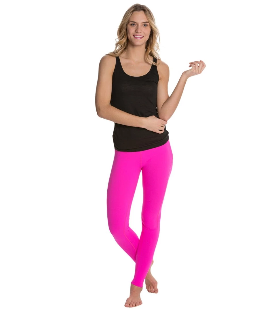 CLOTHING Beyond Yoga Women's Side Panel Long Yoga Leggings Pink Flame 6 CLOTHING Beyond Yoga Women's Side Panel Long Yoga Leggings Pink Flame
