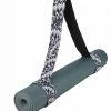 PrAna Tote Yoga Mat Holder Black Flora 1 PrAna Tote Yoga Mat Holder Black Flora