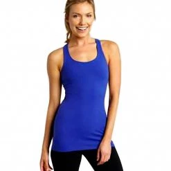 CLOTHING Beyond Yoga Long Racerback Cami Isis Blue