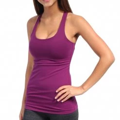 Beyond Yoga Long Racerback Cami Plum CLOTHING