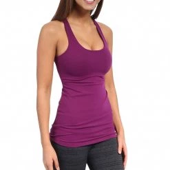 Beyond Yoga Long Racerback Cami Plum CLOTHING 11 Beyond Yoga Long Racerback Cami Plum CLOTHING