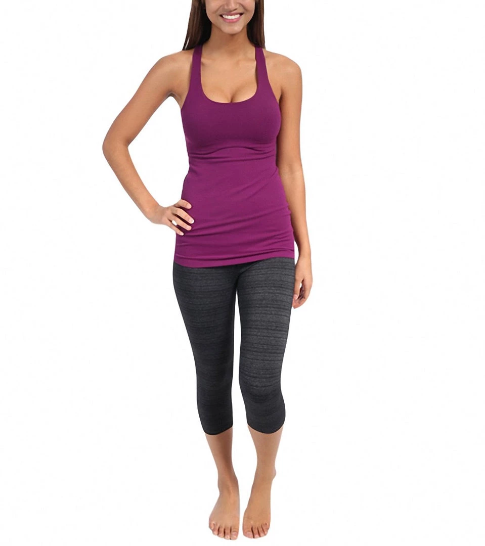 Beyond Yoga Long Racerback Cami Plum CLOTHING 7 Beyond Yoga Long Racerback Cami Plum CLOTHING