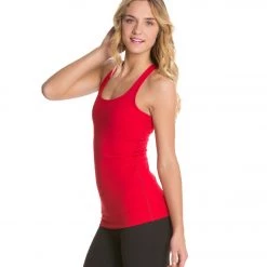 CLOTHING Beyond Yoga Long Racerback Cami Crimson Red