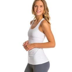 Beyond Yoga Long Racerback Cami White CLOTHING