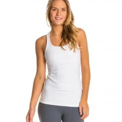 Beyond Yoga Long Racerback Cami White CLOTHING 13 Beyond Yoga Long Racerback Cami White CLOTHING