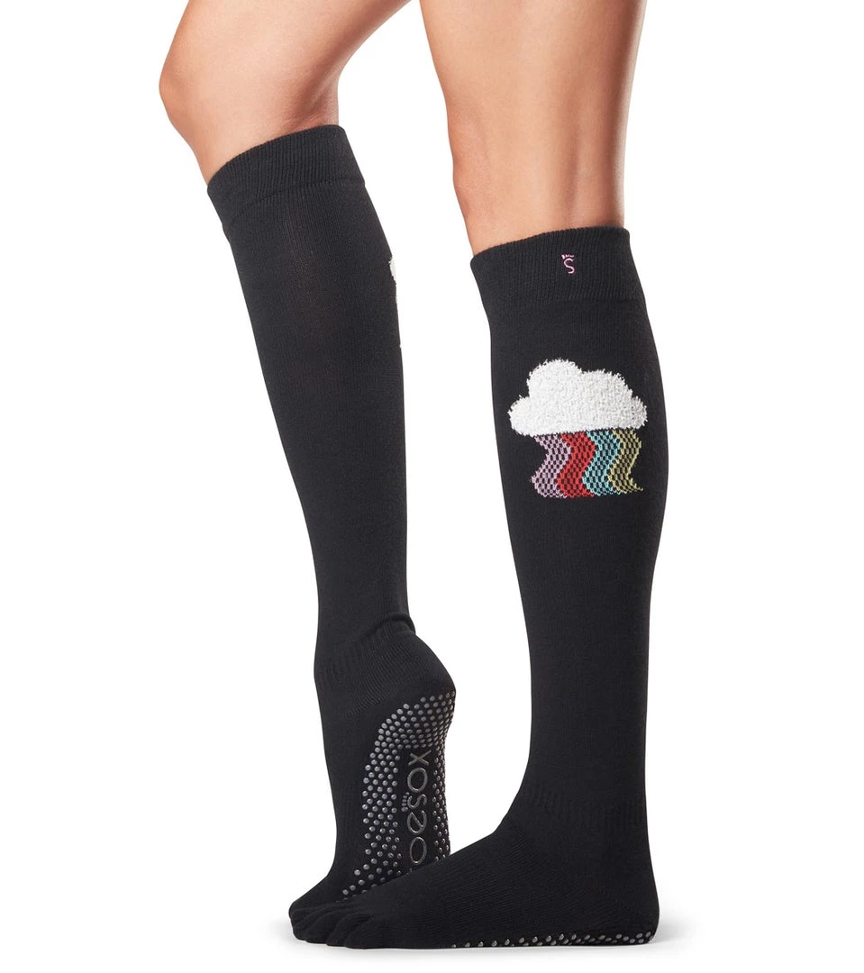 Toesox Knee High Scrunch Full-Toe Yoga Grip Socks CLOTHING 3 Toesox Knee High Scrunch Full-Toe Yoga Grip Socks CLOTHING