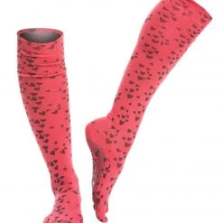 Toesox Knee High Scrunch Full-Toe Yoga Grip Socks Lighthearted