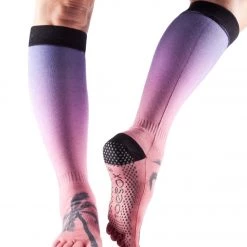 Toesox Knee High Scrunch Full-Toe Yoga Grip Socks Isla