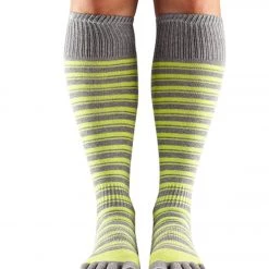 CLOTHING Toesox Knee High Scrunch Full-Toe Yoga Grip Socks Lemon Tree