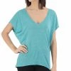 CLOTHING Beyond Yoga Women's Raglan Trapeze Top Electric Teal 2 CLOTHING Beyond Yoga Women's Raglan Trapeze Top Electric Teal