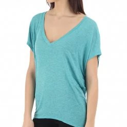 CLOTHING Beyond Yoga Women's Raglan Trapeze Top Electric Teal