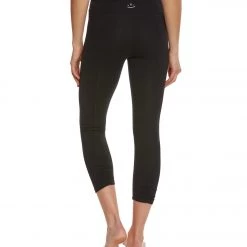 Beyond Yoga Back Gathered Yoga Capris Jet Black