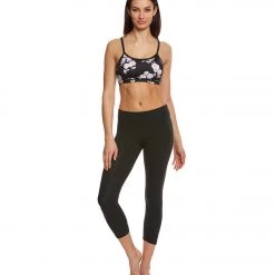 Beyond Yoga Back Gathered Yoga Capris Jet Black