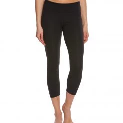 Beyond Yoga Back Gathered Yoga Capris Jet Black
