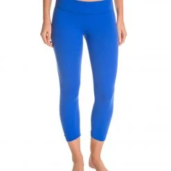 Beyond Yoga Back Gathered Yoga Capris Bright Lapis