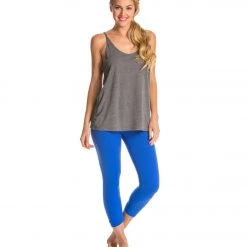 Beyond Yoga Back Gathered Yoga Capris Bright Lapis