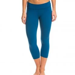 CLOTHING Beyond Yoga Back Gathered Yoga Capris Mosaic Blue 9 CLOTHING Beyond Yoga Back Gathered Yoga Capris Mosaic Blue