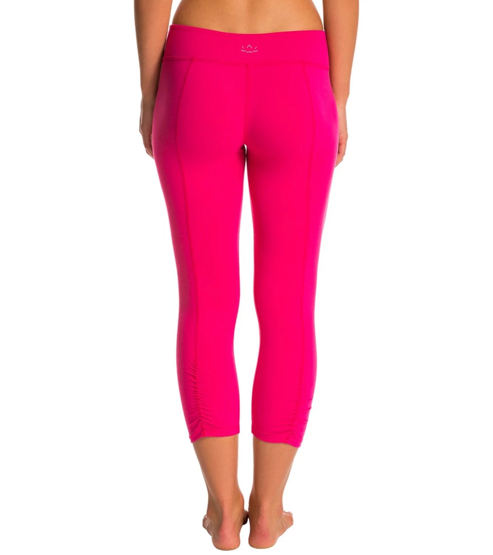 Beyond Yoga Back Gathered Yoga Capris Antique Rose CLOTHING 3 Beyond Yoga Back Gathered Yoga Capris Antique Rose CLOTHING