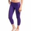 CLOTHING Beyond Yoga Back Gathered Yoga Capris Venetian Purple