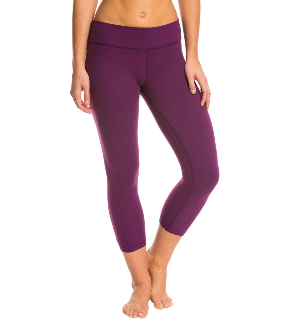 Beyond Yoga Back Gathered Yoga Capris Imperial Violet CLOTHING 4 Beyond Yoga Back Gathered Yoga Capris Imperial Violet CLOTHING