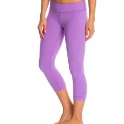 Beyond Yoga Back Gathered Yoga Capris Lavender CLOTHING