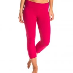 Beyond Yoga Back Gathered Yoga Capris Wildberry
