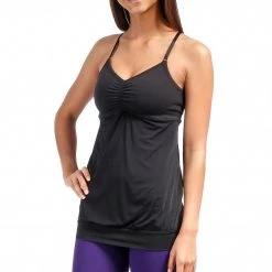 CLOTHING Beyond Yoga Low Back Yoga Cami Tank Top Black Stripe
