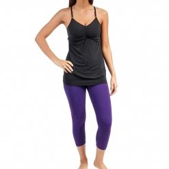 CLOTHING Beyond Yoga Low Back Yoga Cami Tank Top Black Stripe