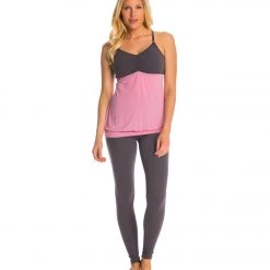 Beyond Yoga Low Back Yoga Cami Tank Top Steel/Desert Rose