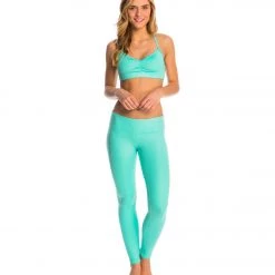 CLOTHING Alo Yoga Airbrush Yoga Leggings Island Green Glossy